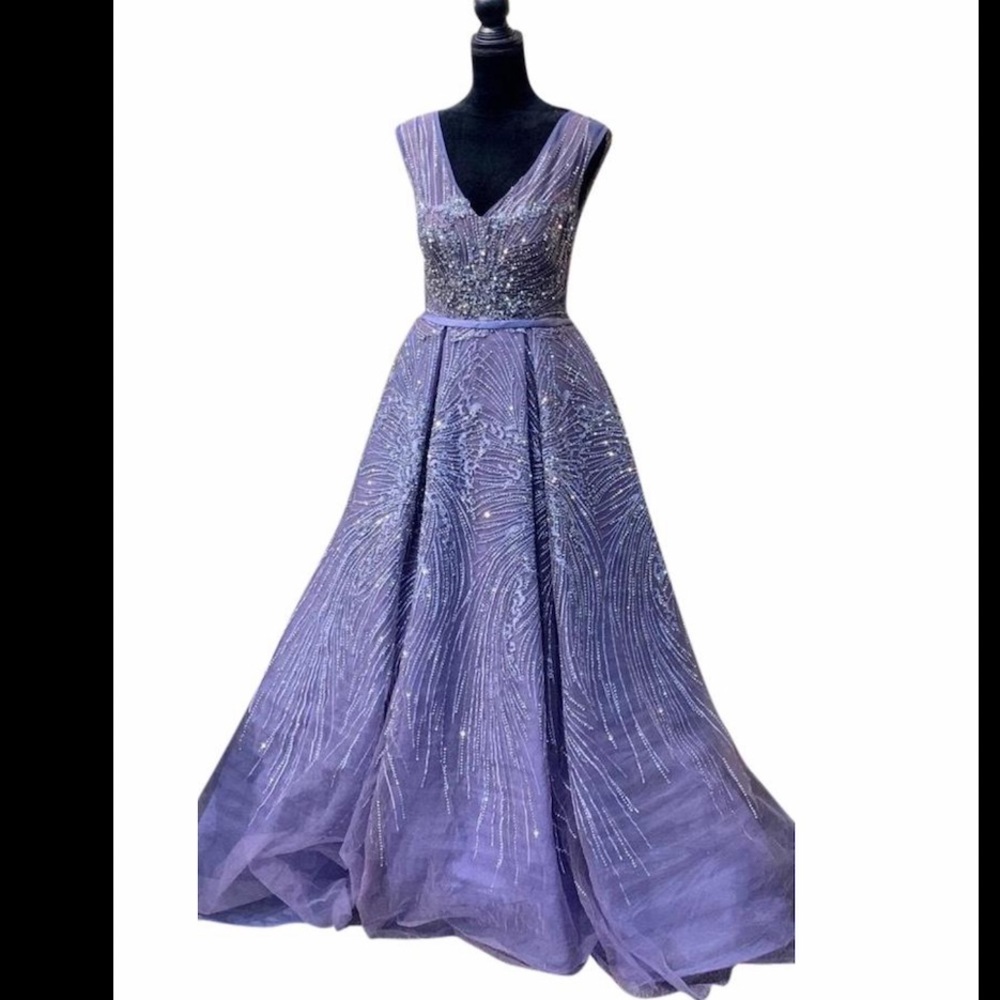 Saiid Kobeisy Purple Evening Gown